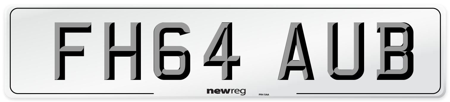 FH64 AUB Number Plate from New Reg